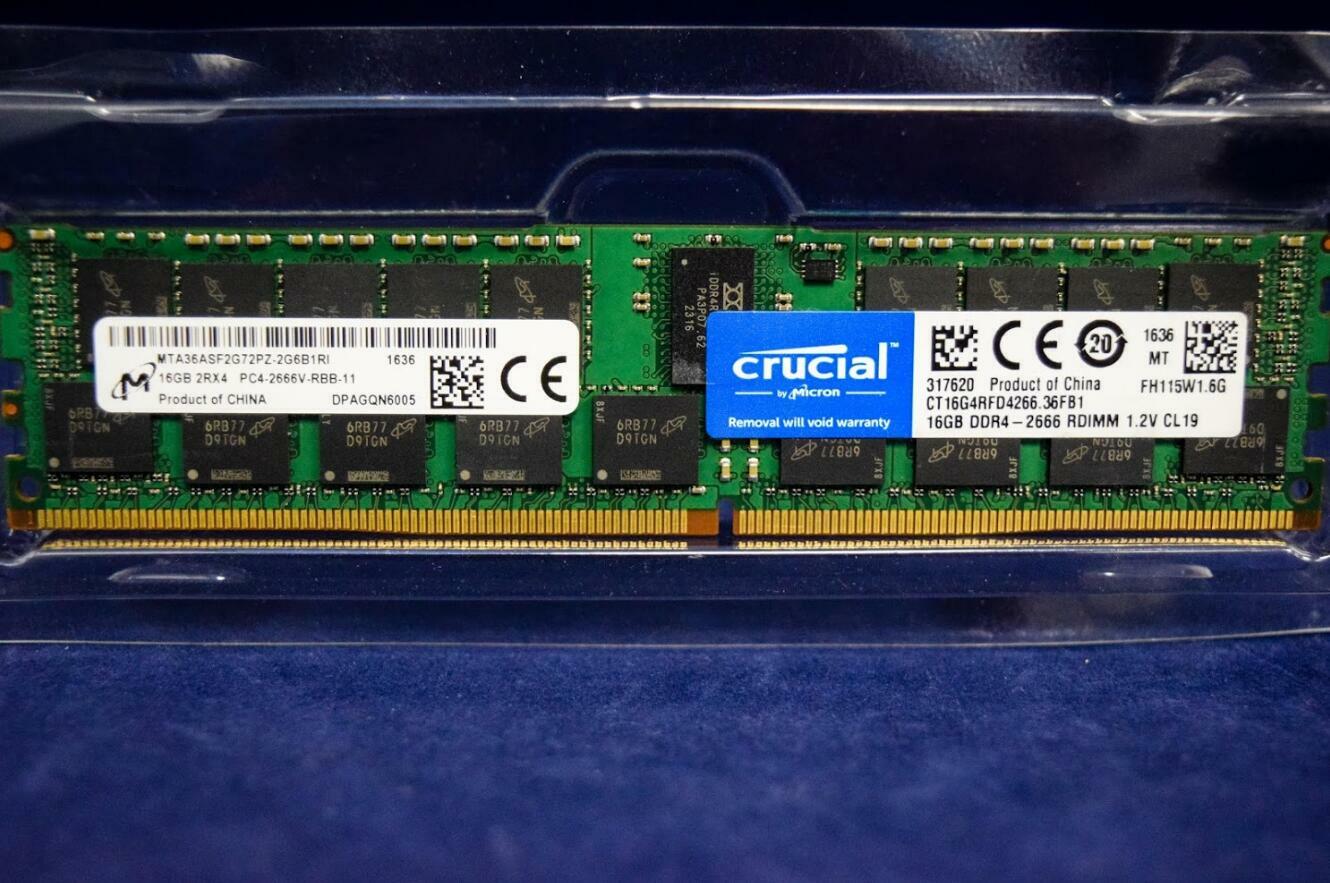 MTA36ASF2G72PZ-2G6B1 MICRON 16GB (1X16GB) 2RX4 PC4-2666V MEMORY