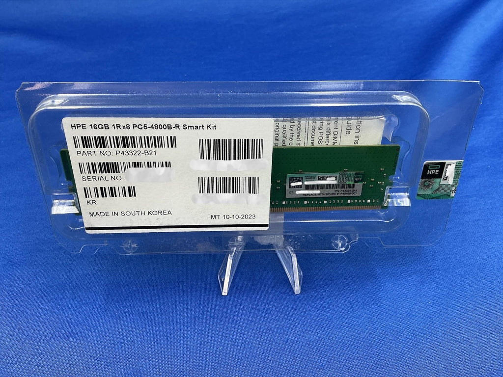 P43324-0A1 HPE 16GB (1X16GB) 1RX8 PC5-4800B RDIMM MEMORY P43322-B21  P48499-001