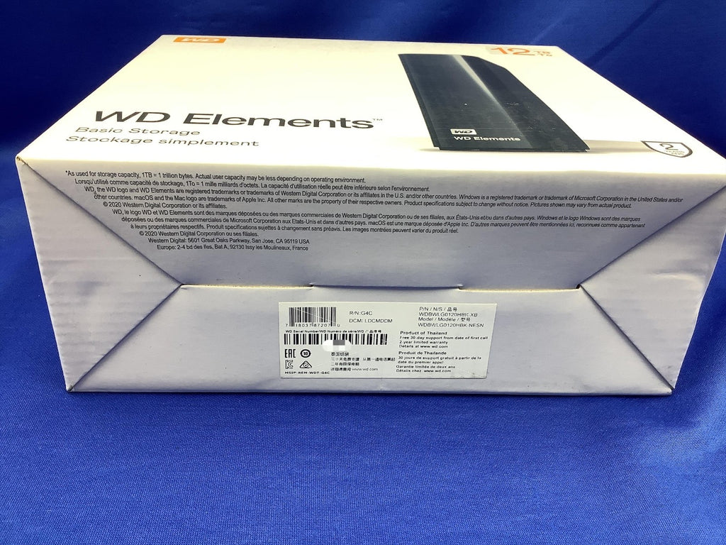 WDBWLG0120HBK-NESN WD 12TB Elements Desktop External Hard Drive WDBWLG0120HBK-XB