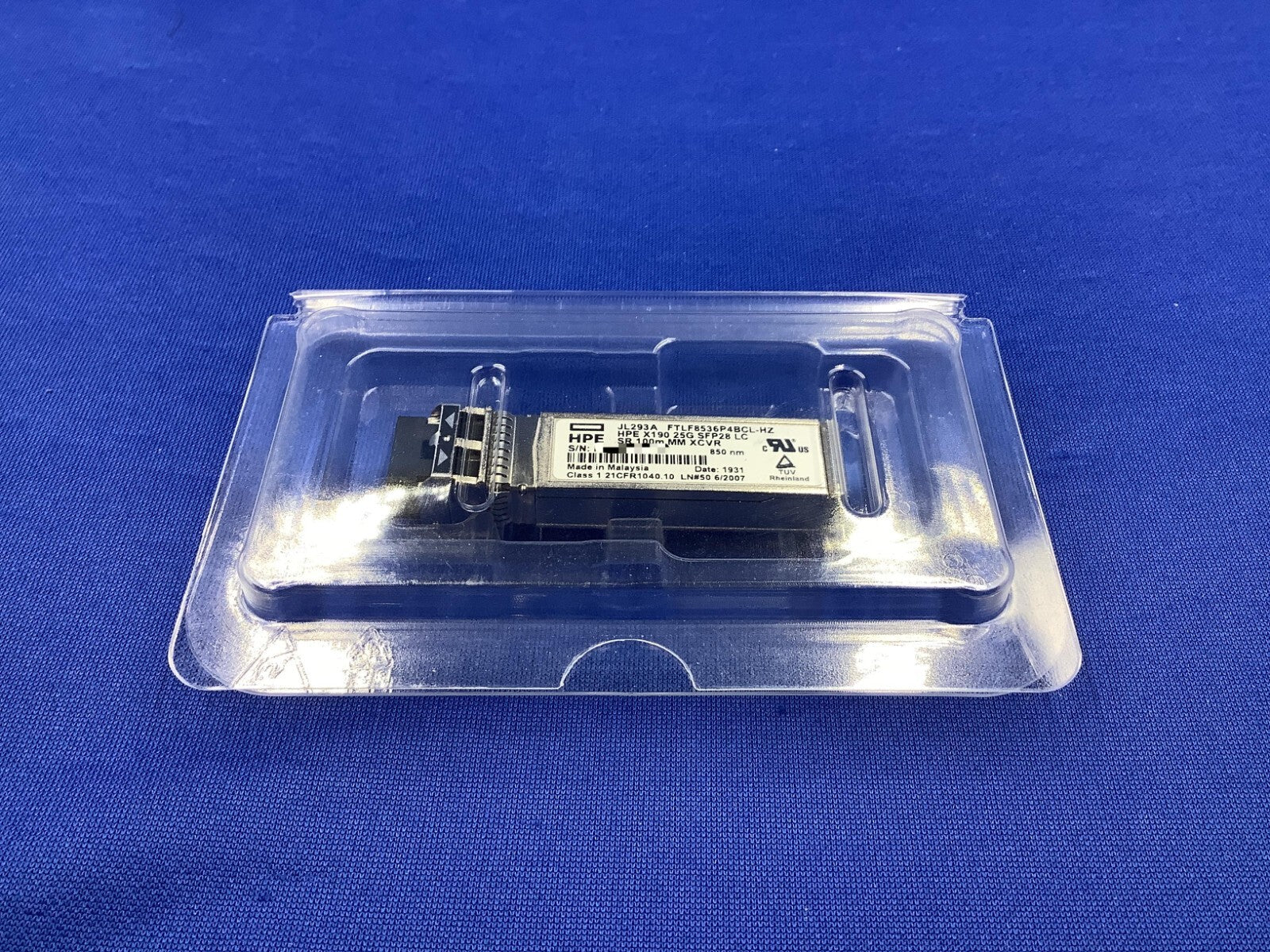 HPE JL293A HPE X190 25G SFP28 LC SR 100M MMF TRANSCEIVER JL293-61001