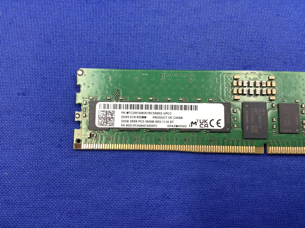 MTC20F2085S1RC56BD2 MICRON 32GB (1X32GB) 2RX8 PC5-5600B RDIMM MEMORY
