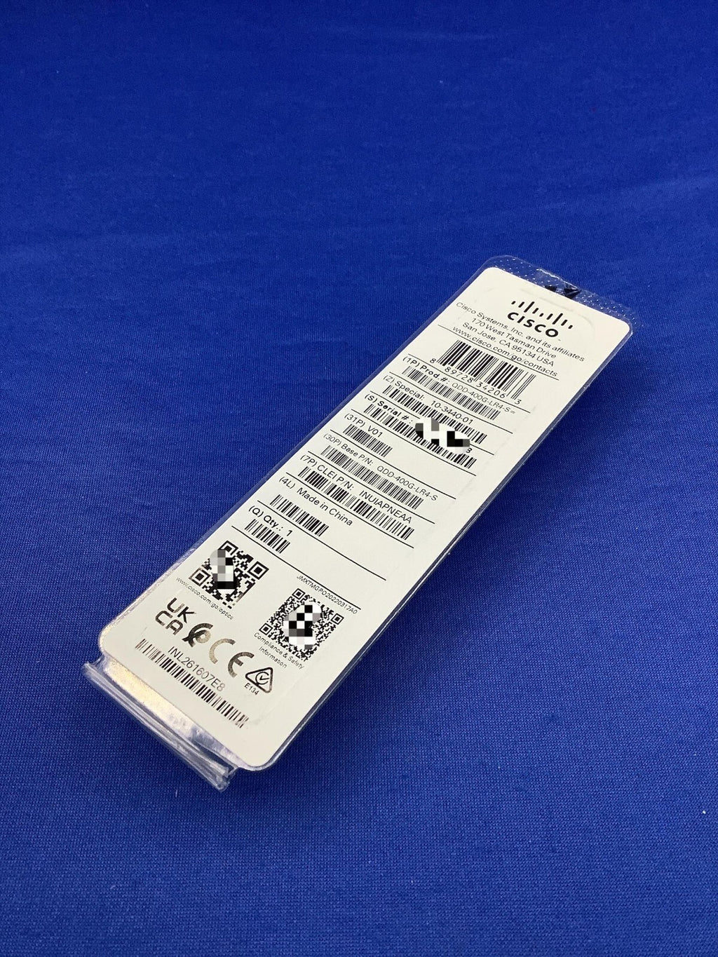 QDD-400G-LR4-S CISCO 400G QSFP-DD Transceiver, 400G-LR4, Duplex LC, 10km Duplex
