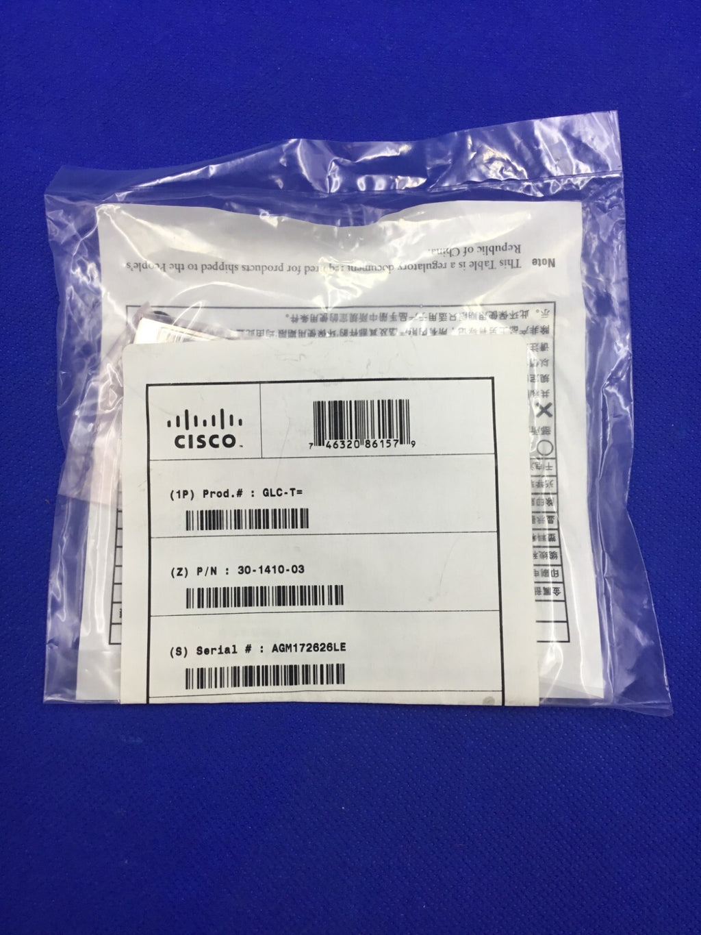 GLC-T Cisco 1000BASE-T SFP+ RJ-45 30-1410-03 or 30-1410-04 TRANSCEIVER