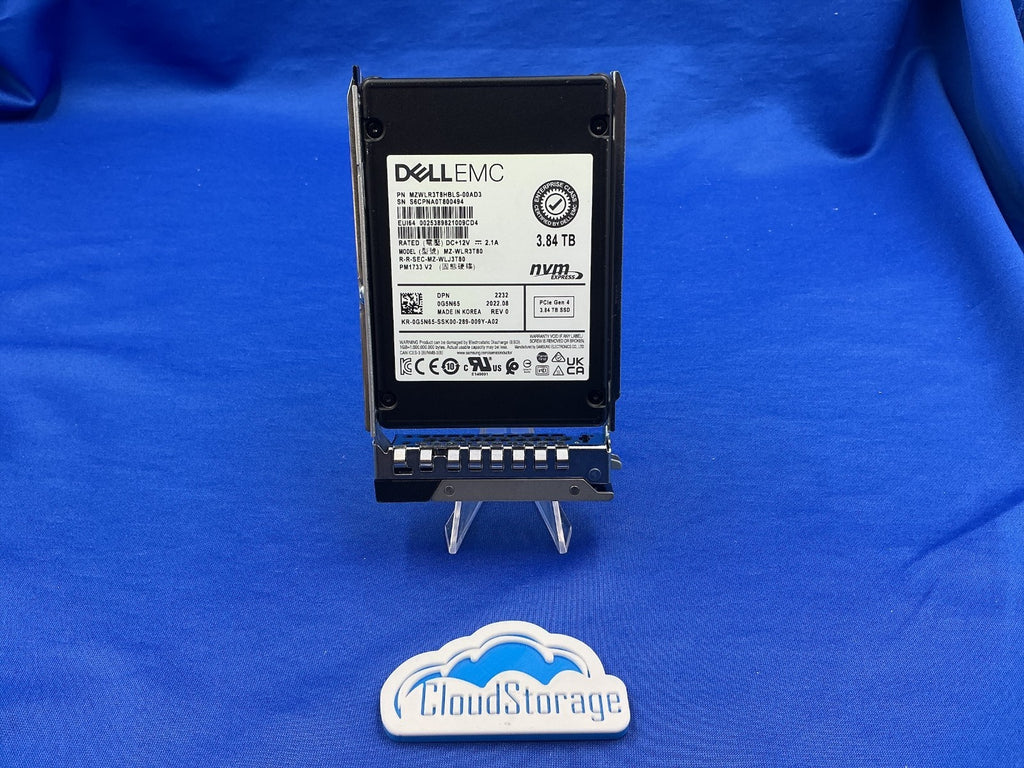 G5N65 Dell EMC PM1733  3.84TB NVMe Gen4 Read Intensive 2.5" SSD MZ-WLR3T80