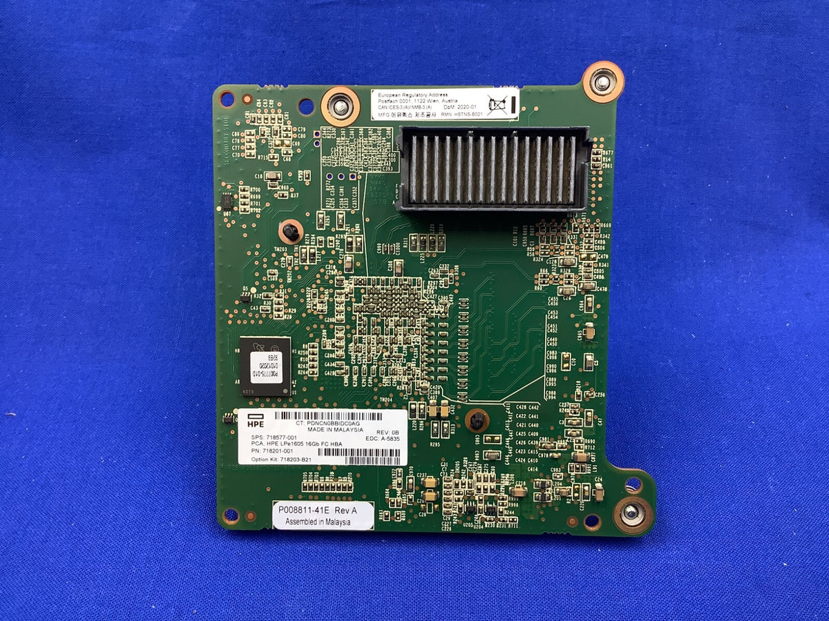 718203-B21 HPE LPE1605 16GB FIBRE CHANNEL HOST BUS ADAPTER 718577-001