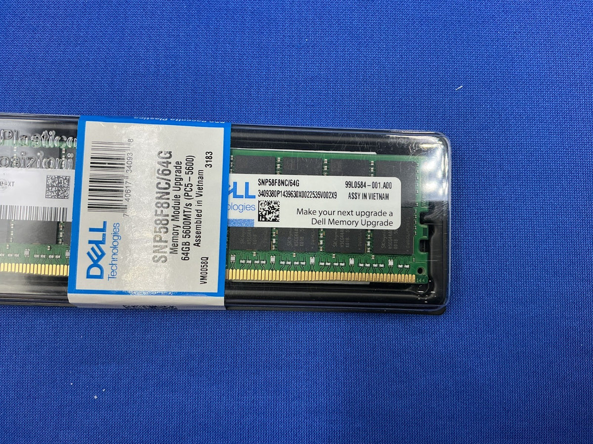 SNP58F8NC/64G Dell 64GB (1X64GB) 2RX4 PC5-5600B RDIMM MEMORY