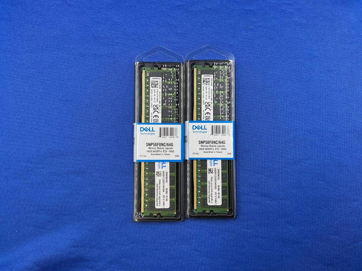 SNP58F8NC/64G Dell 64GB (1X64GB) 2RX4 PC5-5600B RDIMM MEMORY
