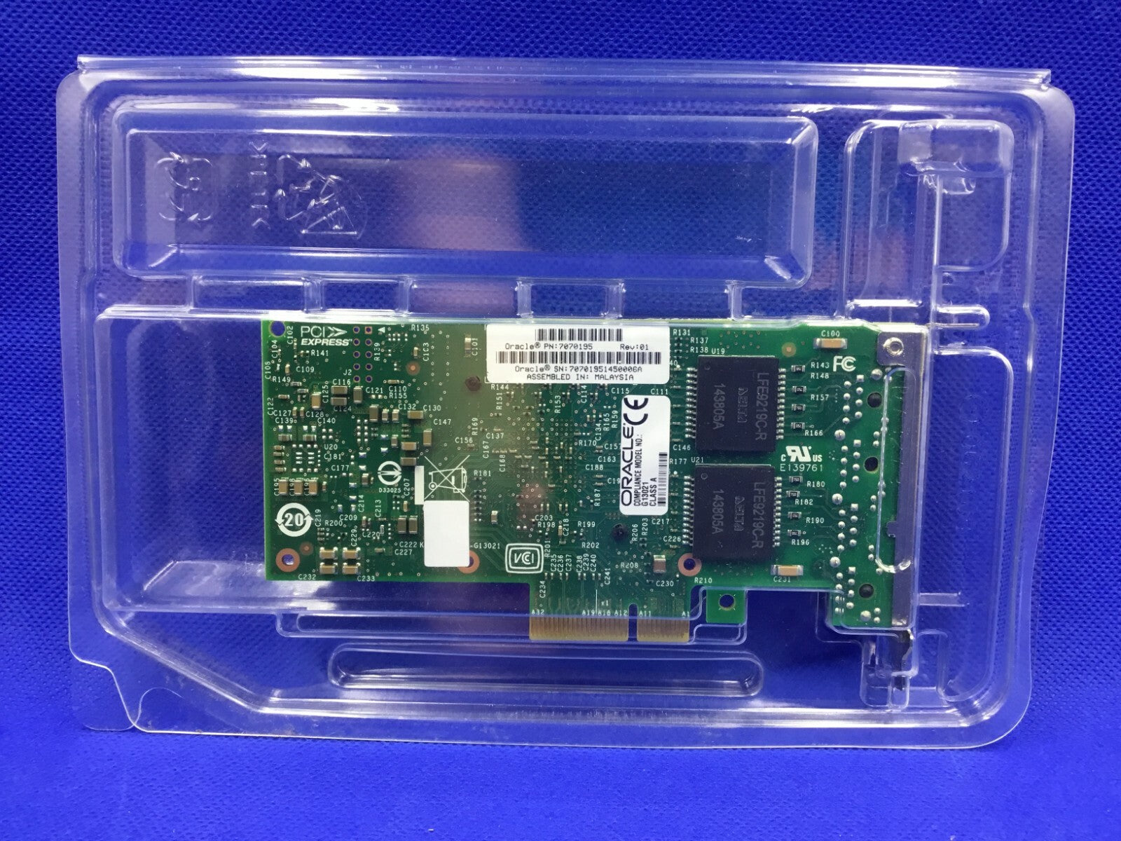 SUN Oracle I350-T4 Quad Port Gigabit Ethernet Adapter 7070195 Both brackets