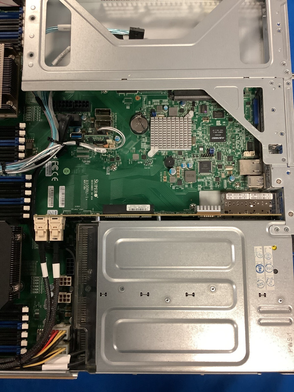 Supermicro SYS-1028U-TNRTP+ 750Wx2 PSU  64GB Internal SSD Fans and cables