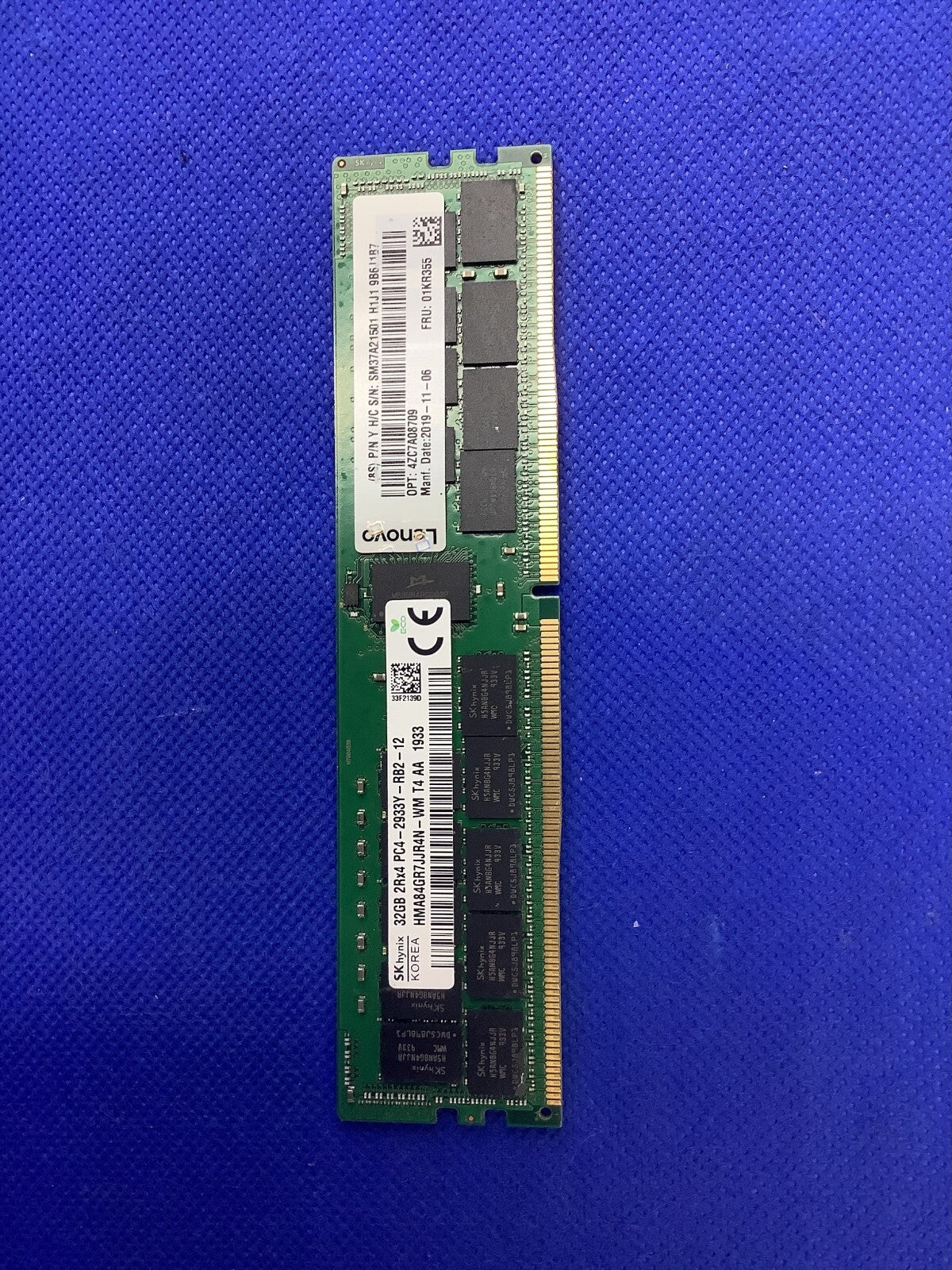 01KR355 Lenovo LENOVO 32GB 2RX4 PC4-2933Y RDIMM MEMORY 1ZC7A08709