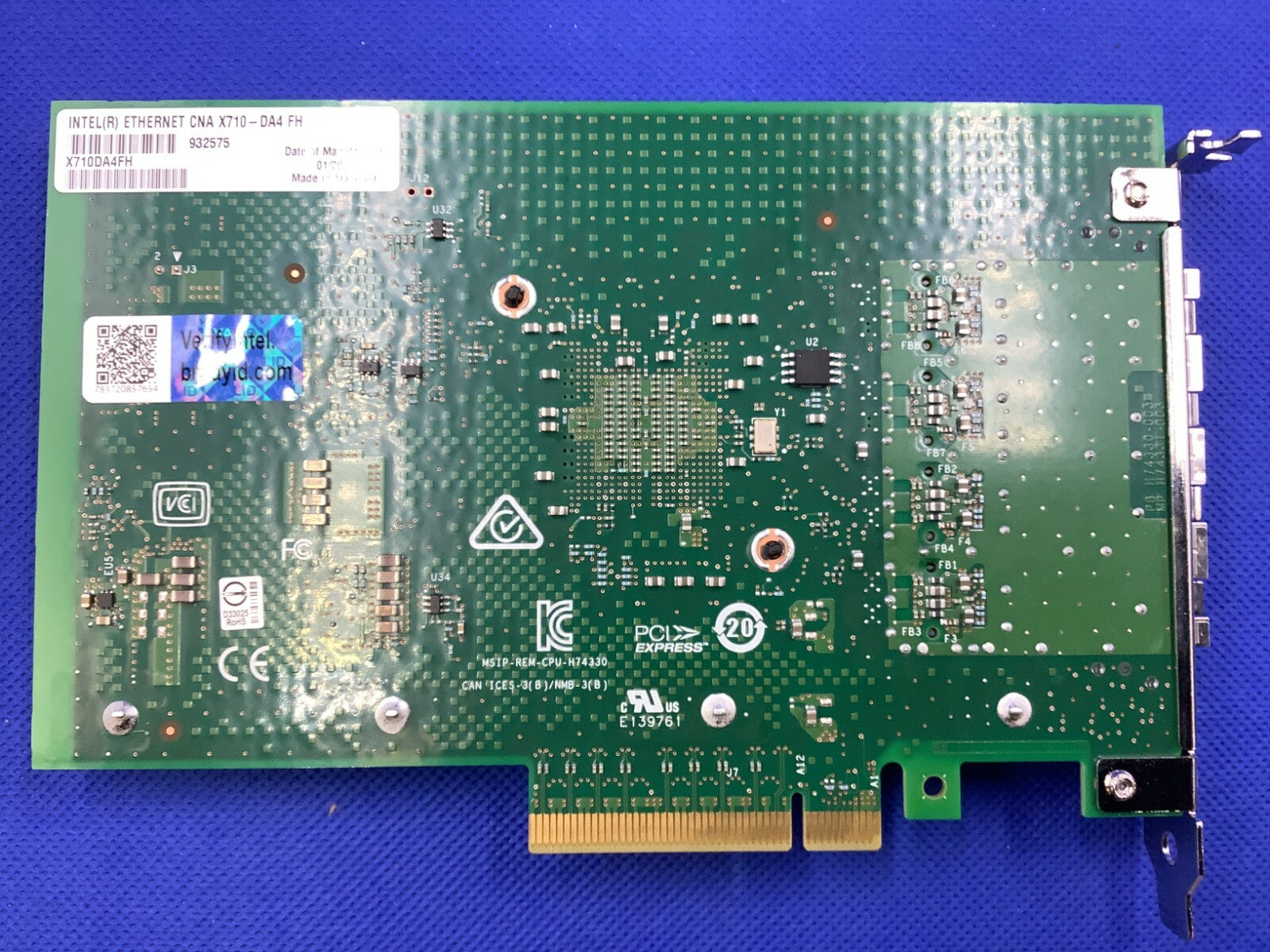 X710-DA4FH Intel Quad port Ethernet Converged Network Adapter X710DA4FHBLK