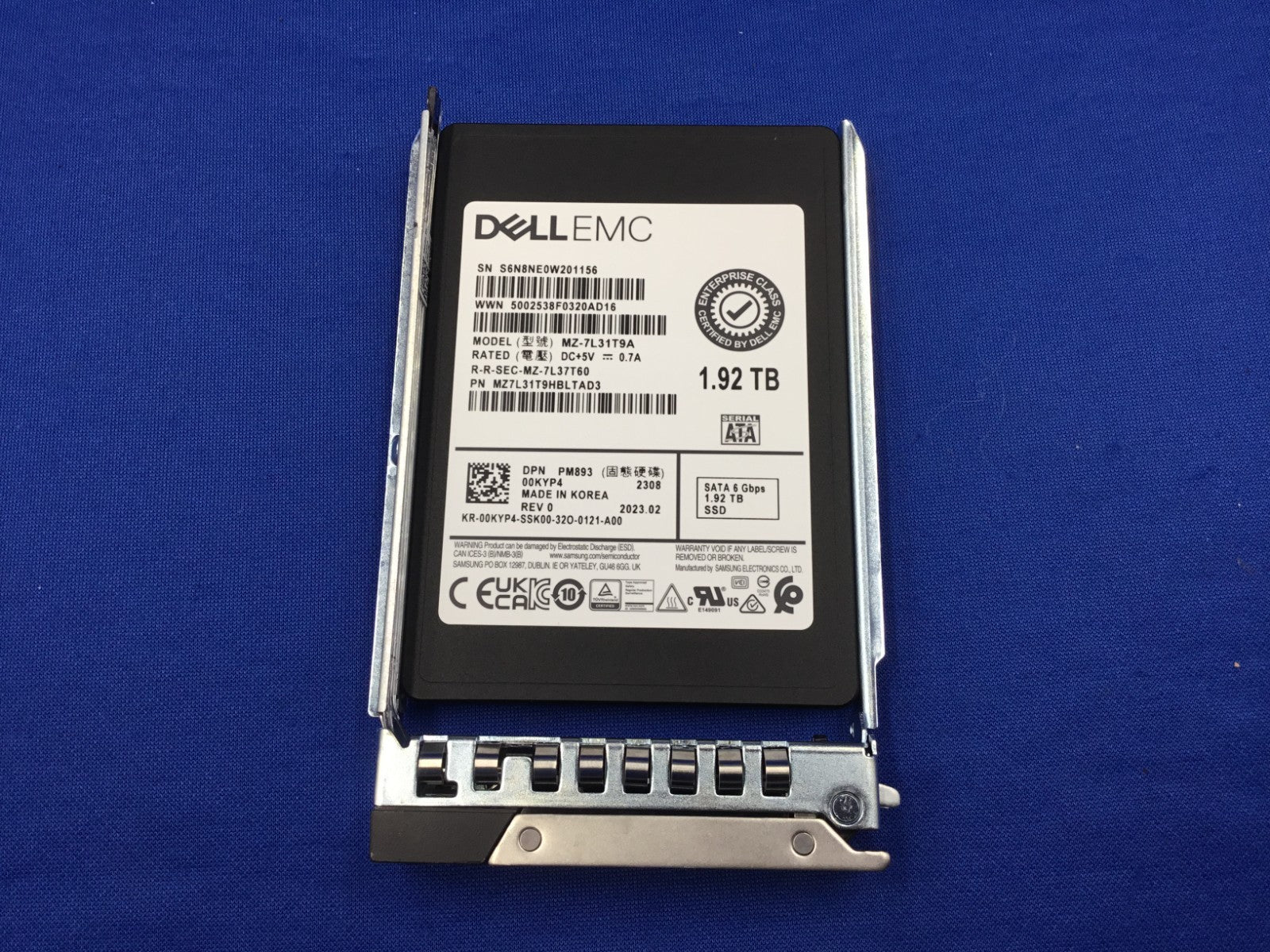 00KYP4 Dell 1.92TB SATA 6Gbps Read Intensive 2.5'' SSD 0KYP4 MZ-7L31T9A