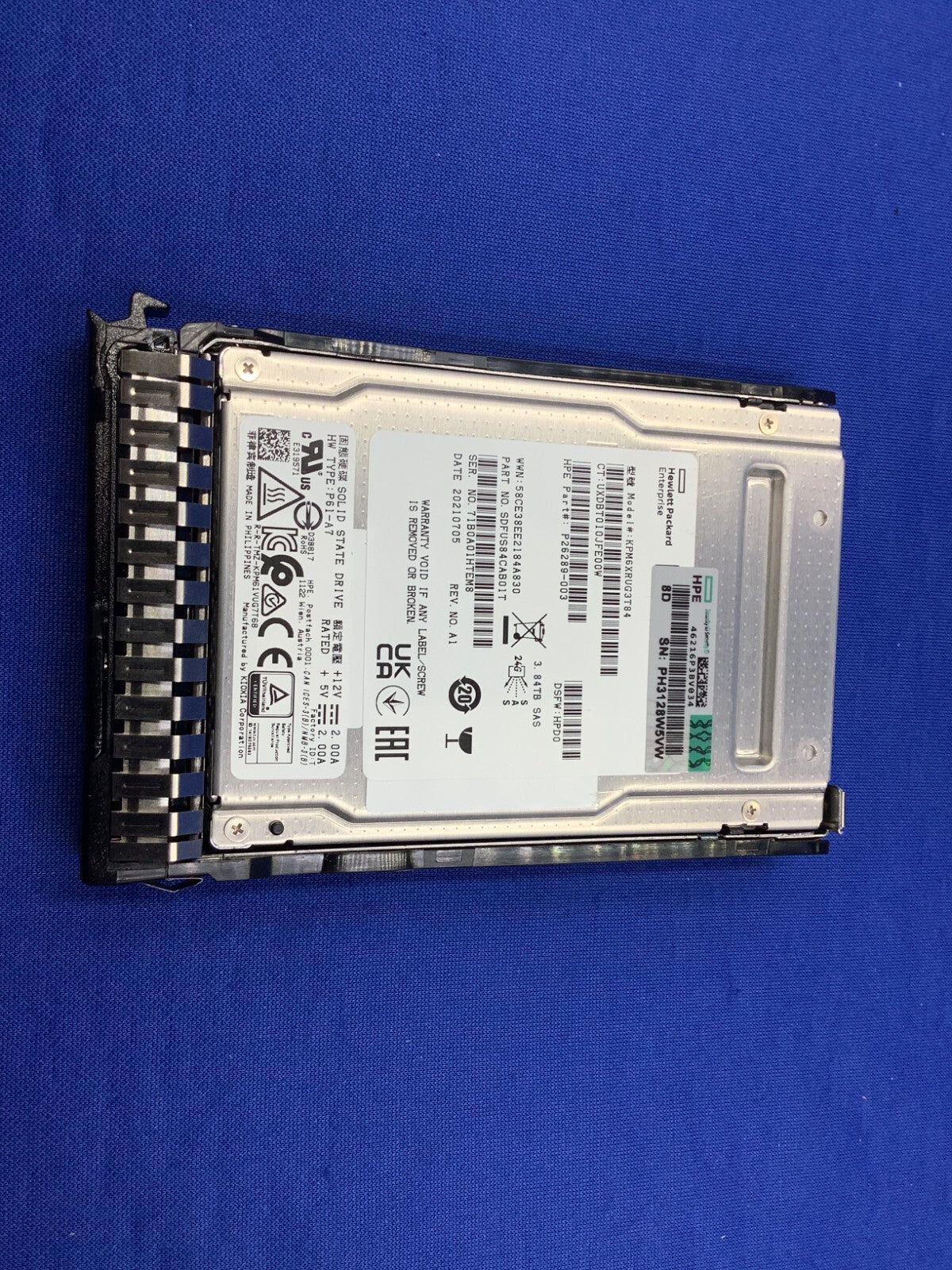 P26306-B21 HPE 3.84TB SAS 12G RI SFF SC PM6 SSD P26289-003 P37168-001