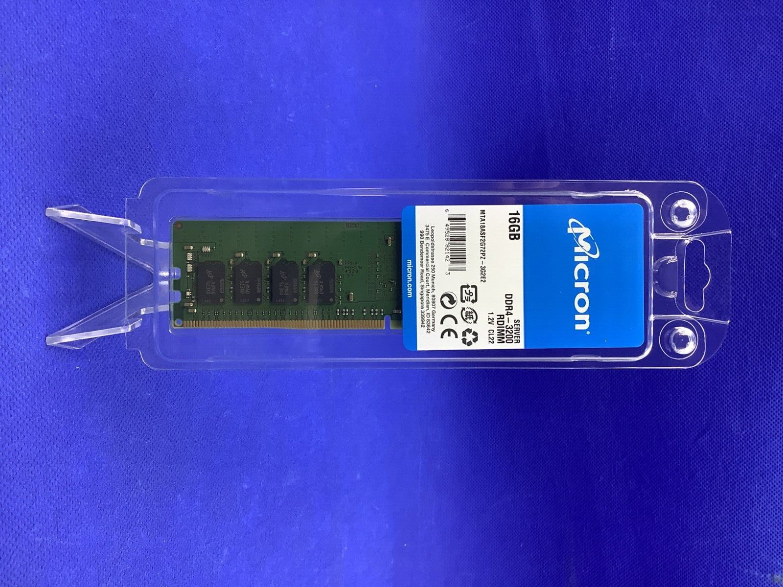 NEW BULK MTA18ASF2G72PZ-3G2E2 MICRON 16GB (1X16GB) 1RX4 PC4-3200AA MEMORY