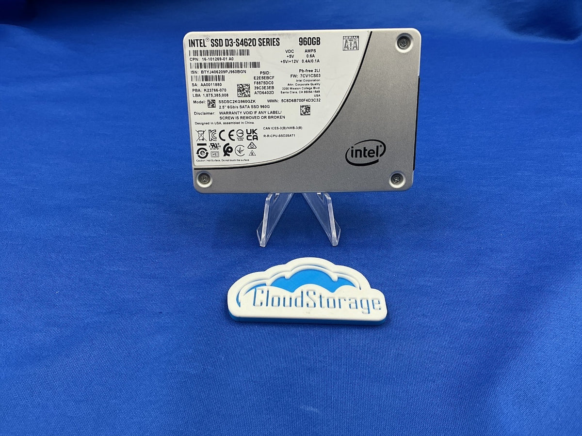 SSDSC2KG960GZK Intel Solidigm D3-S4620 Series 960GB SATA 6Gb/s 2.5'' SSD
