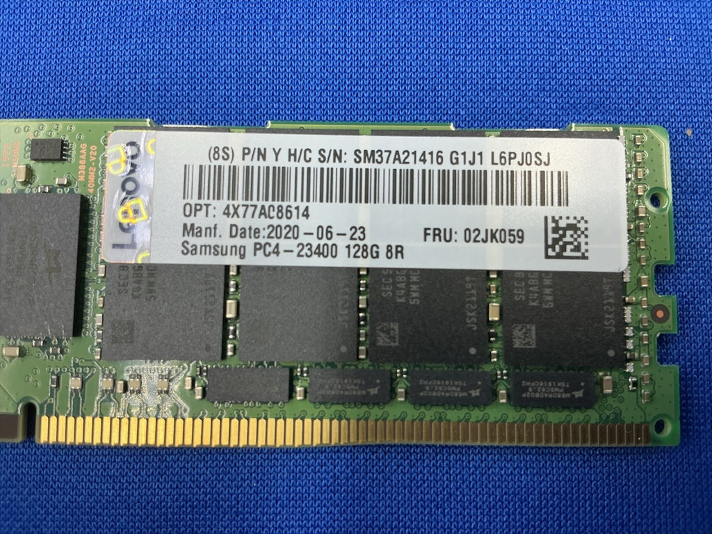 02JK059 LENOVO 128G (1X128GB) 4Rx4  PC4-2933Y LR MEMORY 4X77AC8614