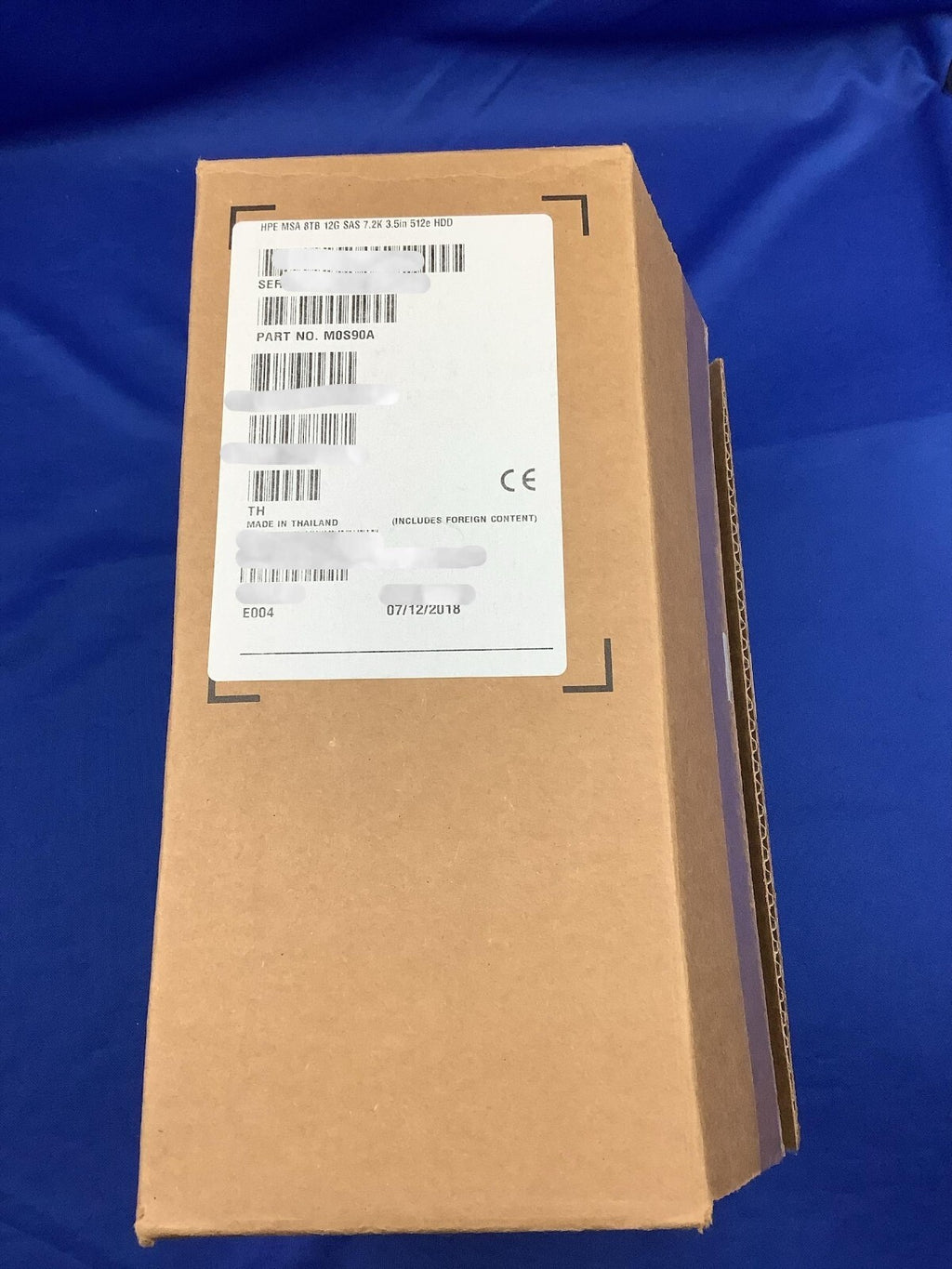 NOB M0S90A HPE MSA 8TB 12G SAS 7.2K LFF (3.5IN) 512E MIDLINE HDD 813866-001