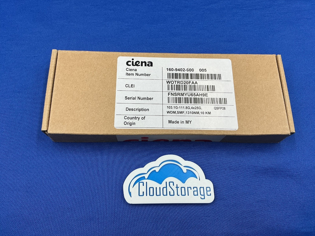 160-9402-900 CIENA QSFP28 103.1G-111.8G 4X25G, WDM SMF 1310NM 10 KM Transceiver