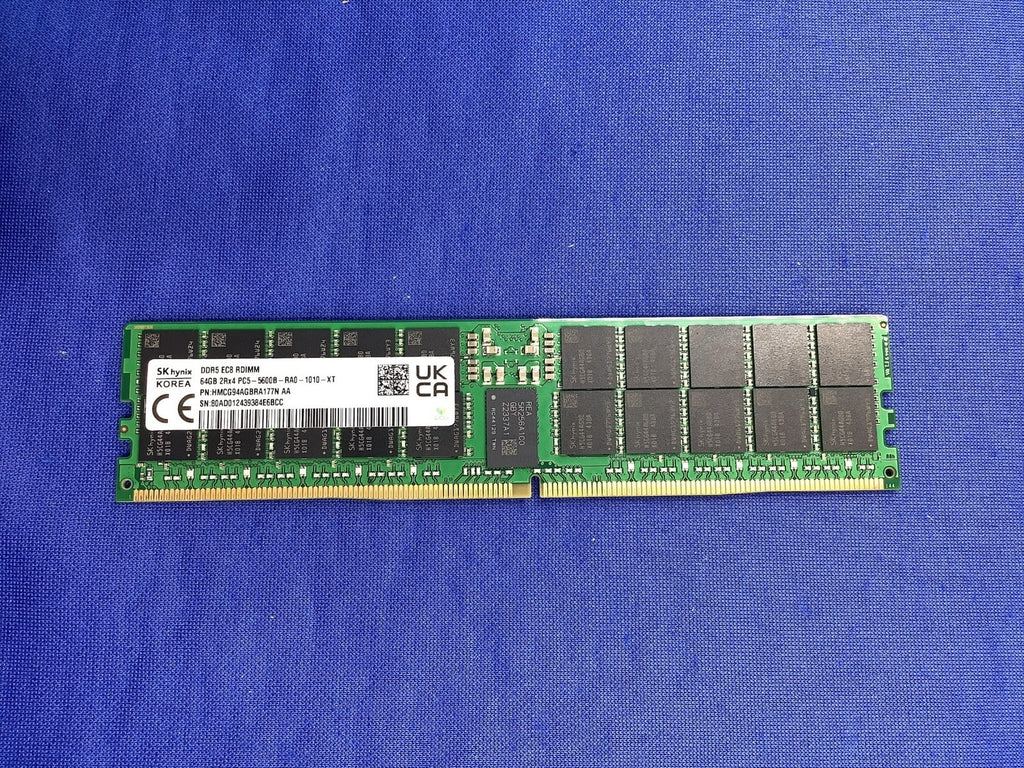 SK hynix HMCG94AGBRA177N 64GB 2Rx4 PC5-44800 DDR5-5600 ECC RDIMM CL46 MEMORY