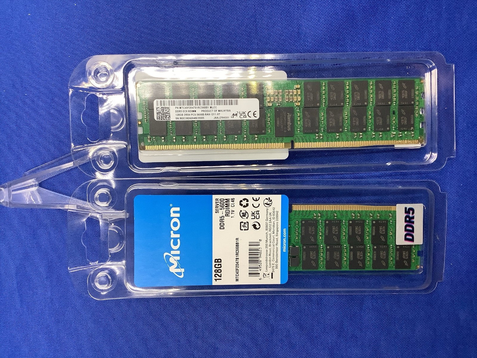 MTC40F2047S1RC56BB1R MICRON 128GB 2RX4 PC5-5600B RDIMM RAM MTC40F2047S1RC56BB1