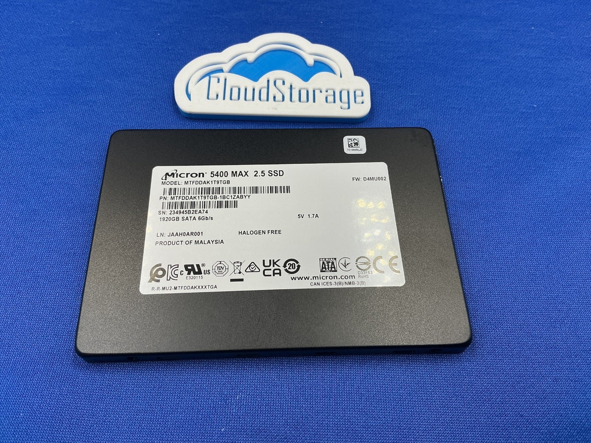 Micron 5400 MAX MTFDDAK1T9TGB 1.92TB SATA 6Gb/s 2.5" Enterprise SSD New pulls