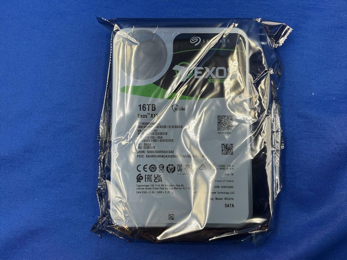Seagate Exos X18 ST16000NM000J 16TB 3.5" SATA 6Gb/s 7200RPM 256MB CMR HDD