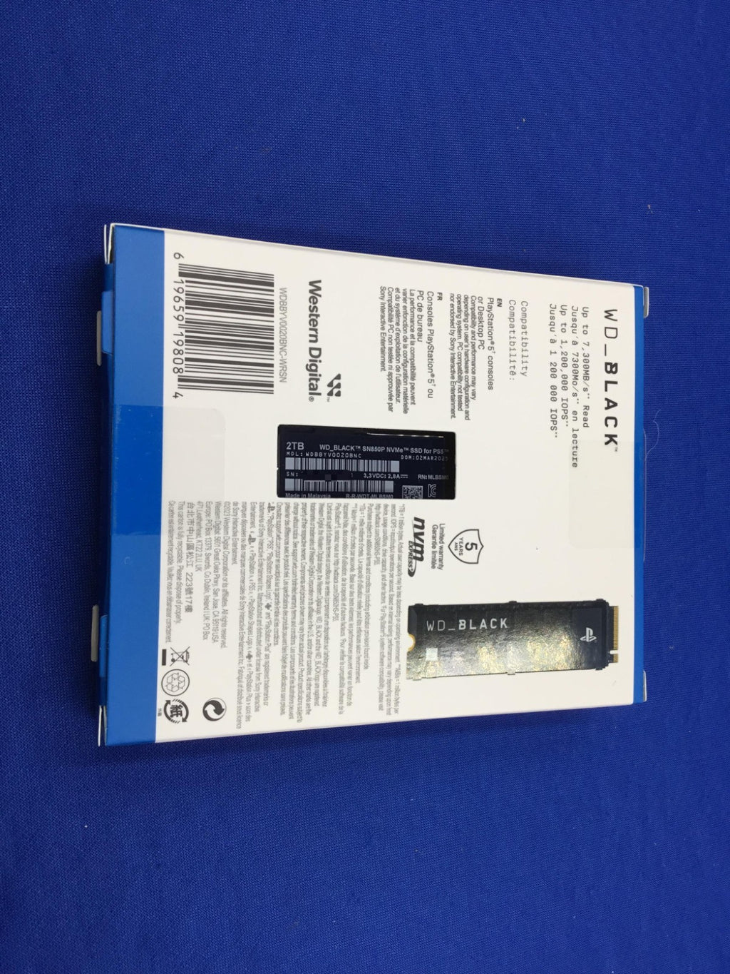 WD_BLACK SN850P 2TB NVMe PCIe Internal SSD for PS5 consoles WDBBYV0020BNC New