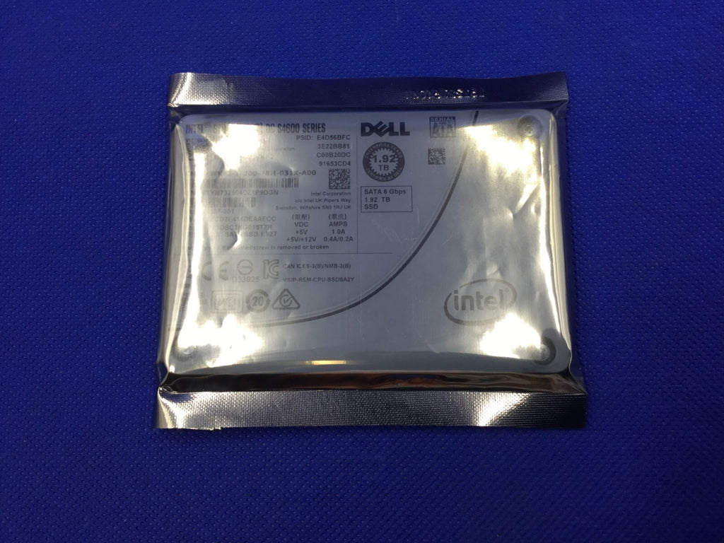 55J8H Dell Intel D3-S4610 1.92TB SATA 6Gb/s 2.5" MU SSD 055J8H SSDSC2KG019T8R