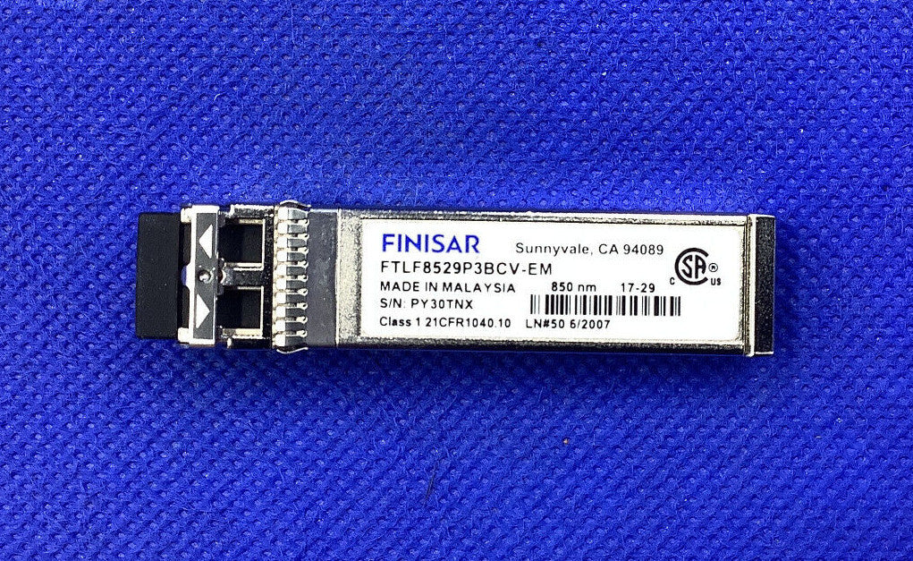 FTLF8529P3BCV-EM Finisar 16GB SW SFP+ 850nm Fibre Channel Transceiver