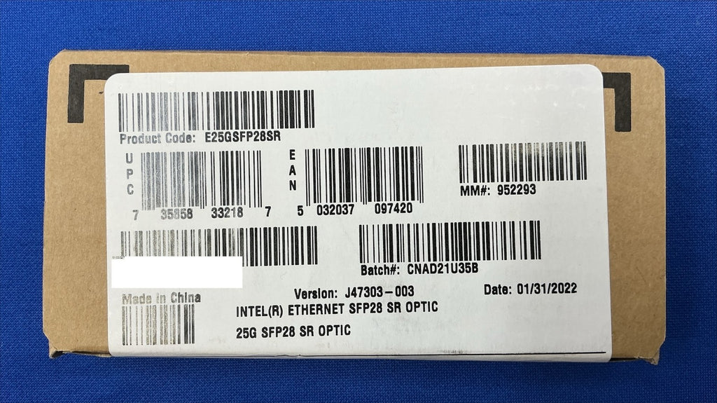 E25GSFP28SR Intel Ethernet SFP28 Optics Brand NEW