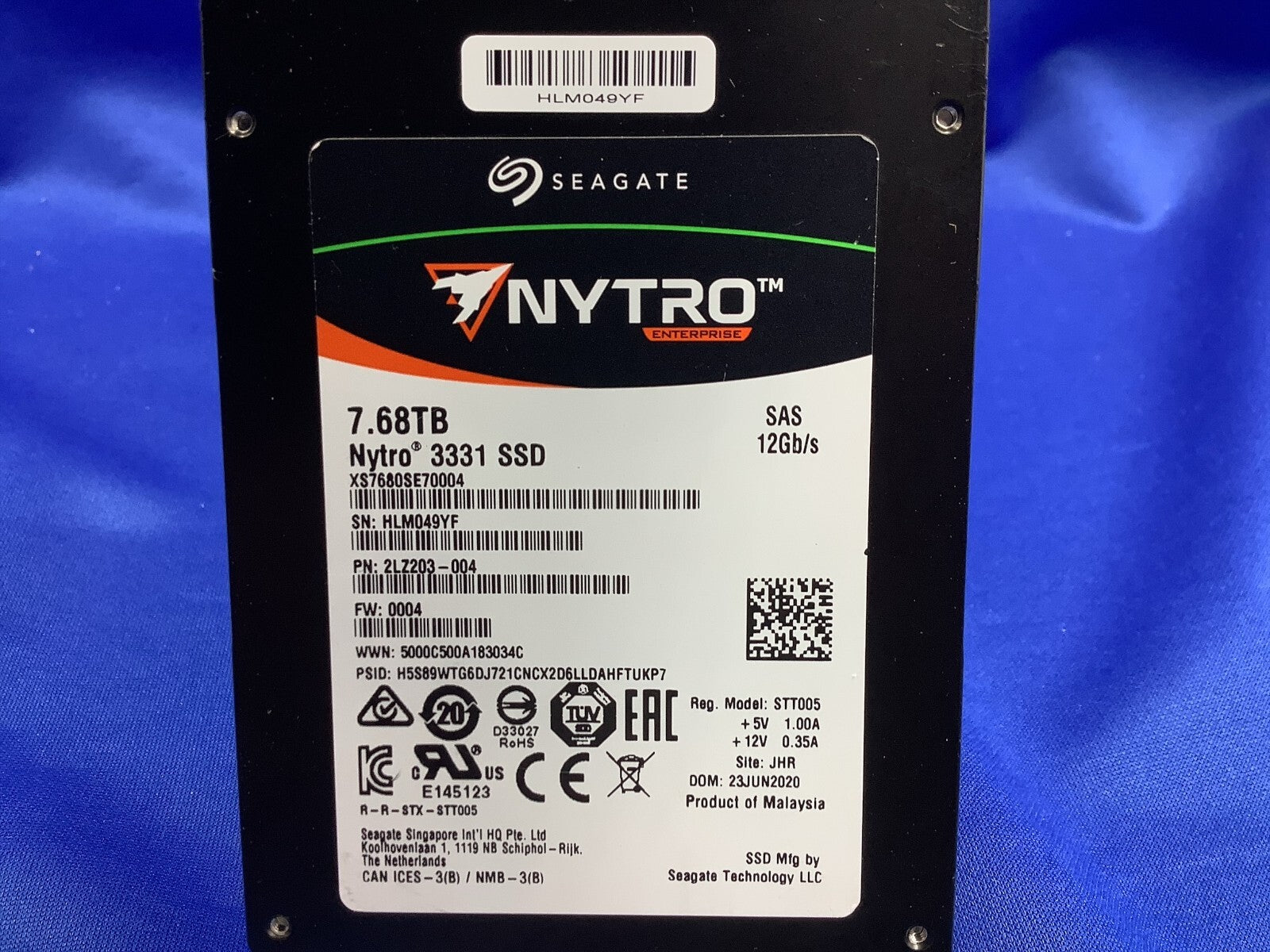 XS7680SE70004 Seagate Nytro 3331 7.68TB SAS 12Gb/s 2.5in ENT SSD