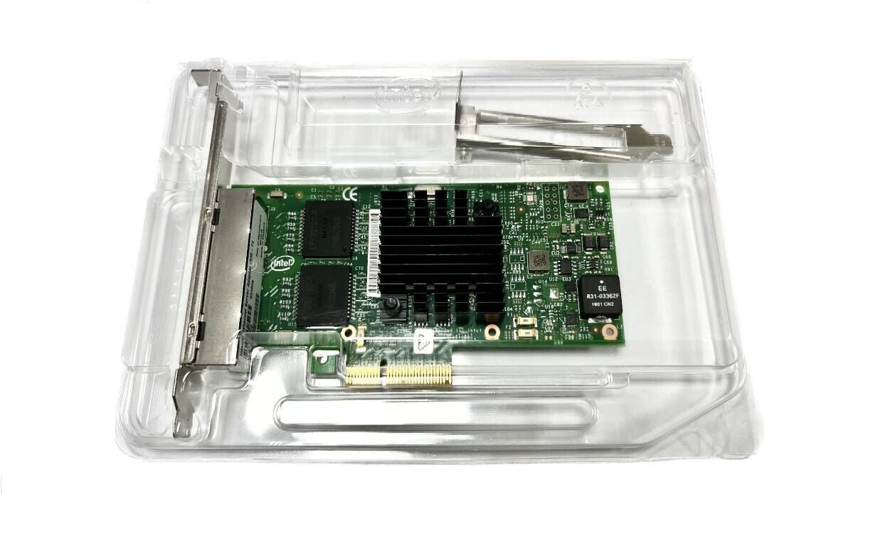 Original Intel I350-T4V2 1GbE Ethernet Server Adapter I350-T4V2BLK with Hologram