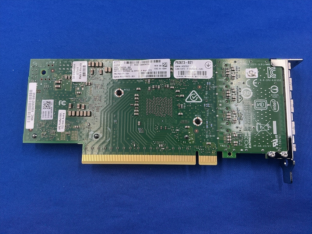P63673-B21 HPE INTEL E810-XXVDA4 ETHERNET 10/25GB 4-PORT SFP28 ADAPTER