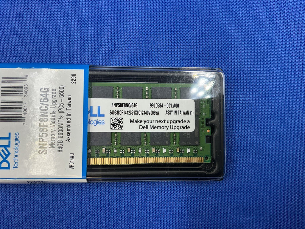 SNP58F8NC/64G Dell 64GB (1X64GB) 2RX4 PC5-5600B RDIMM MEMORY