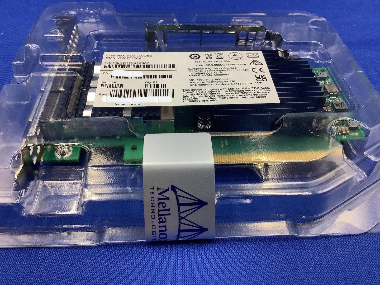 NEW MCX623106AN-CDAT NVIDIA MELLANOX ConnectX-6 Dx EN Adapter Card 100GbE Crypto