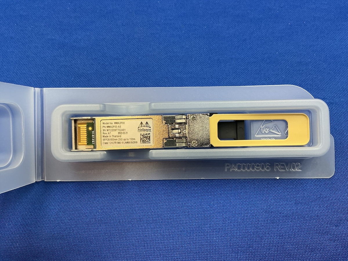 MMA2P00-AS Mellanox 25GbE SFP28 LC-LC 850nm SR up to 100m Optical Transceiver