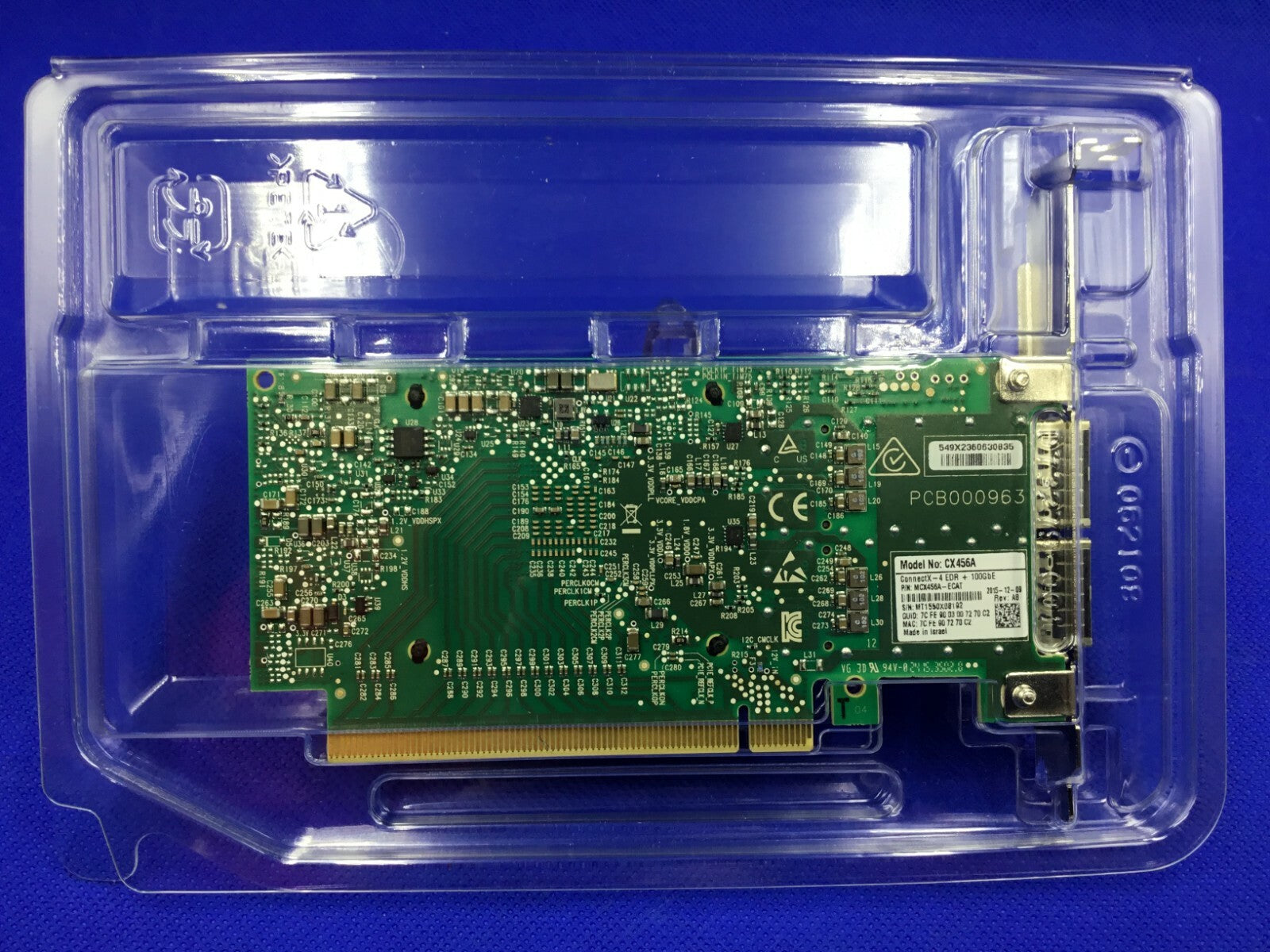 MCX456A-ECAT Mellanox ConnectX-4 VPI EDR IB 100GbE QSFP28 Dual Port Adapter
