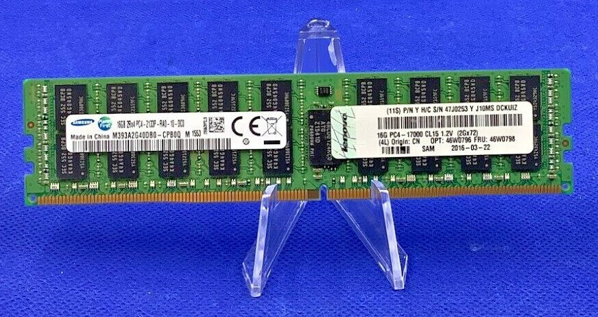 LENOVO 16GB 47J0253 2RX4 PC4-2133P DDR4 MEMORY 46W0798 46W0795 46W0796