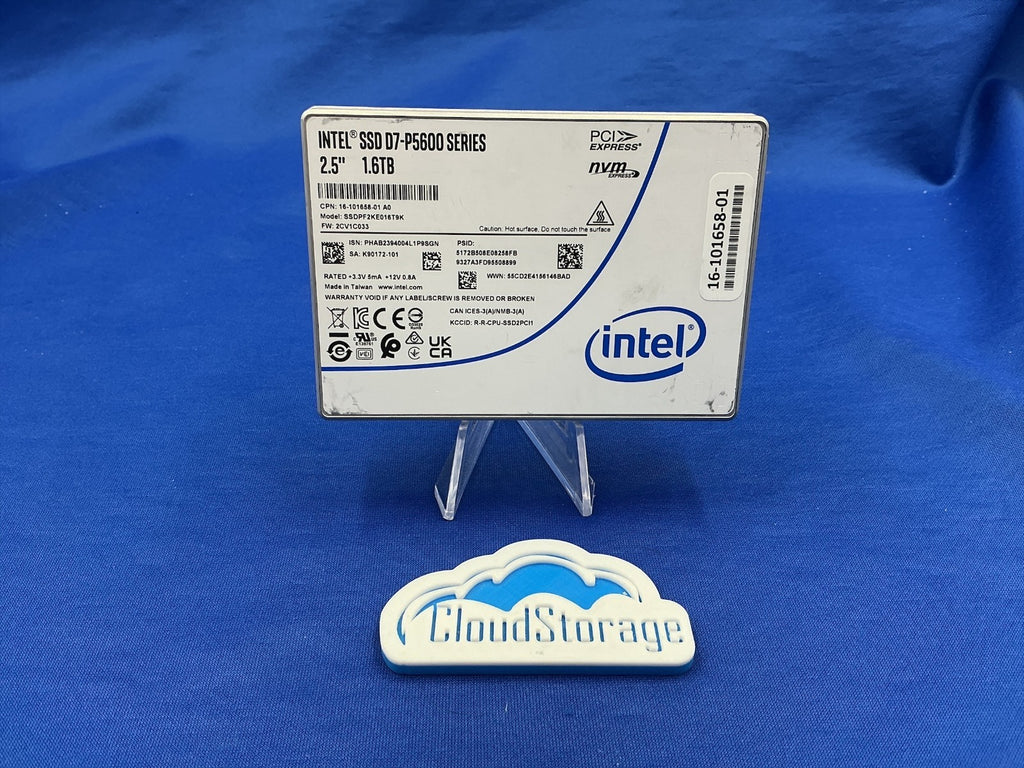 Intel D7-P5620 1.6TB 2.5IN U.2 NVMe PCIe 4.0 SSD SSDPF2KE016T9K