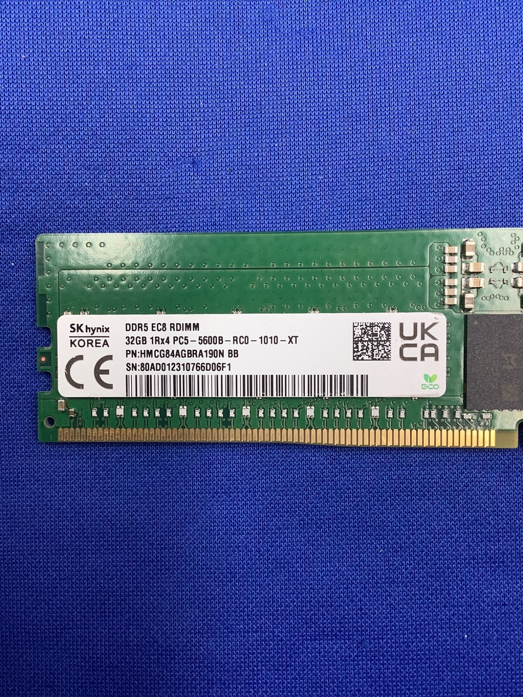 HMCG84AGBRA190N HYNIX 32GB (1X32GB) 1RX4 PC5-5600B RDIMM MEMORY