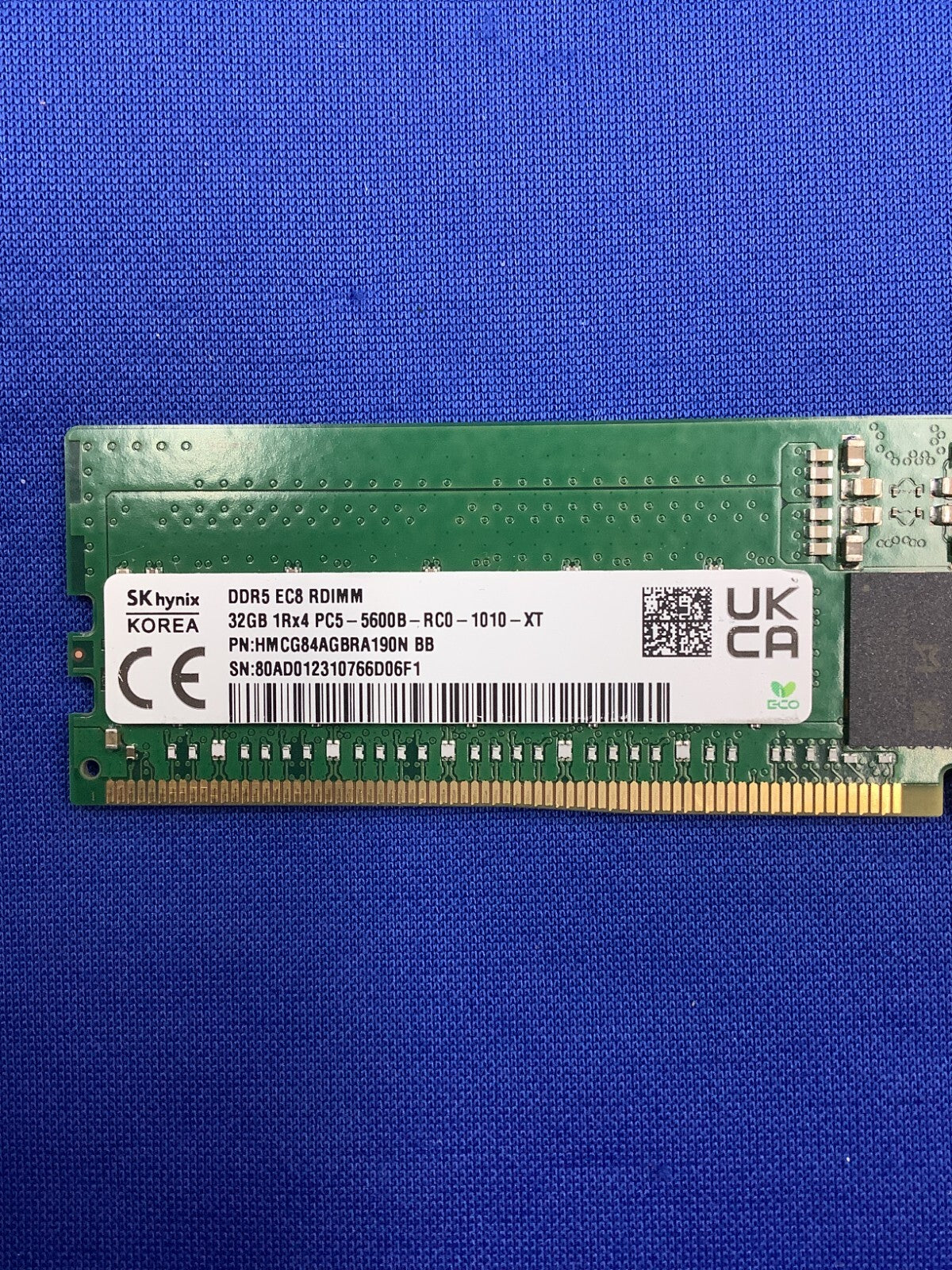 HMCG84AGBRA190N HYNIX 32GB (1X32GB) 1RX4 PC5-5600B RDIMM MEMORY