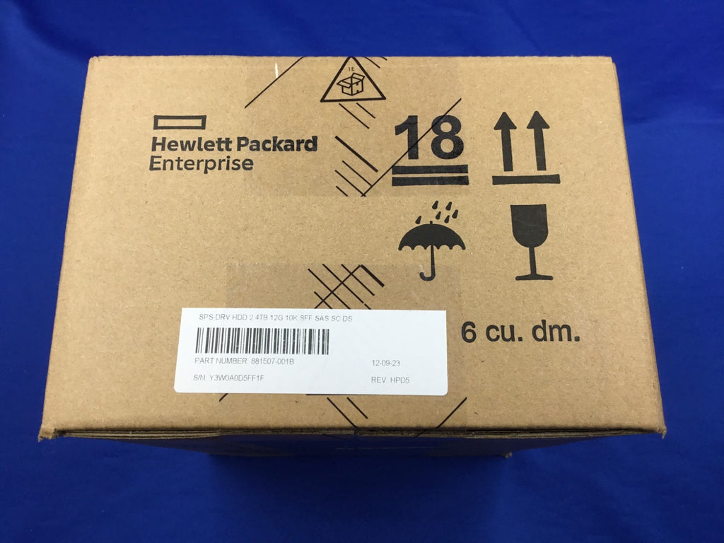 NEW 881457-B21 HPE 2.4TB 10K 12G SFF 2.5" SAS SC HDD 881507-001 EG002400JWJNT