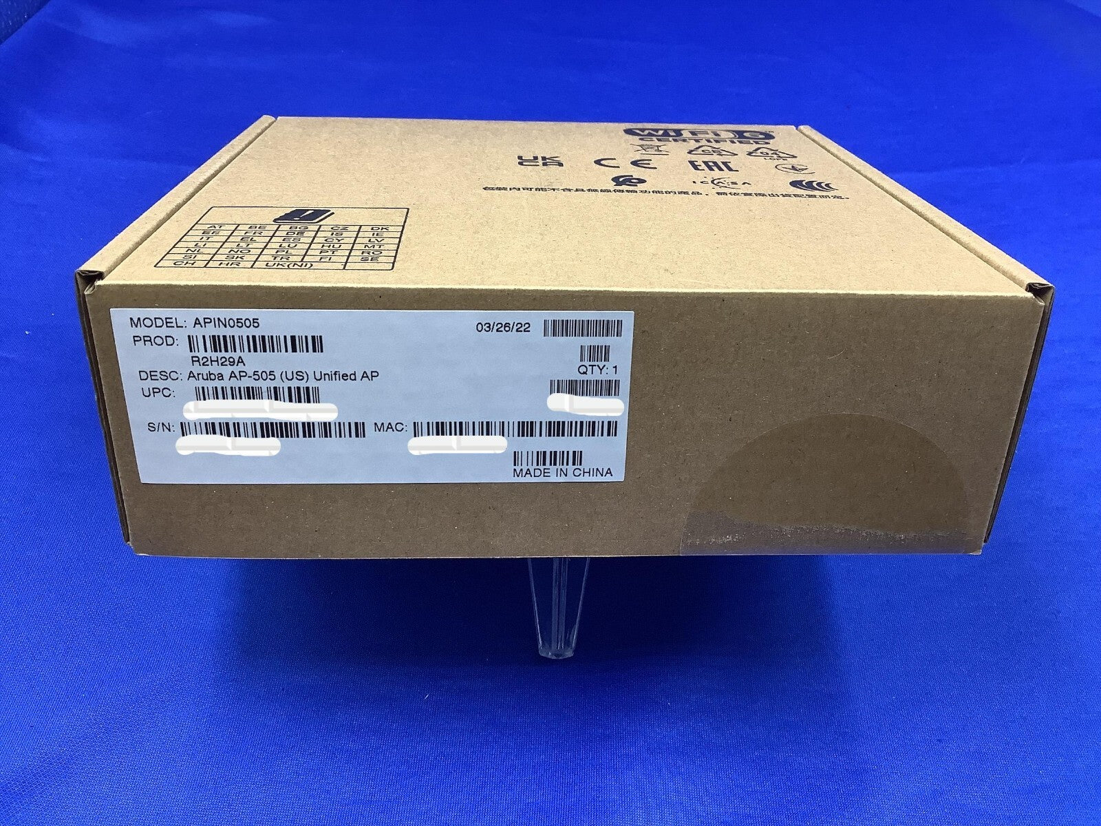 F/S R2H29A HPE ARUBA NETWORKING AP-505 (US) 802.11AX AP R2H24-61001