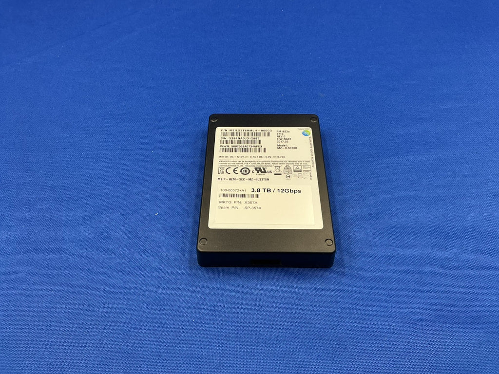 MZ-ILS3T8B SAMSUNG Netapp PM1633a 3.84TB SAS 12Gbps 2.5'' SSD X357A W/O caddy