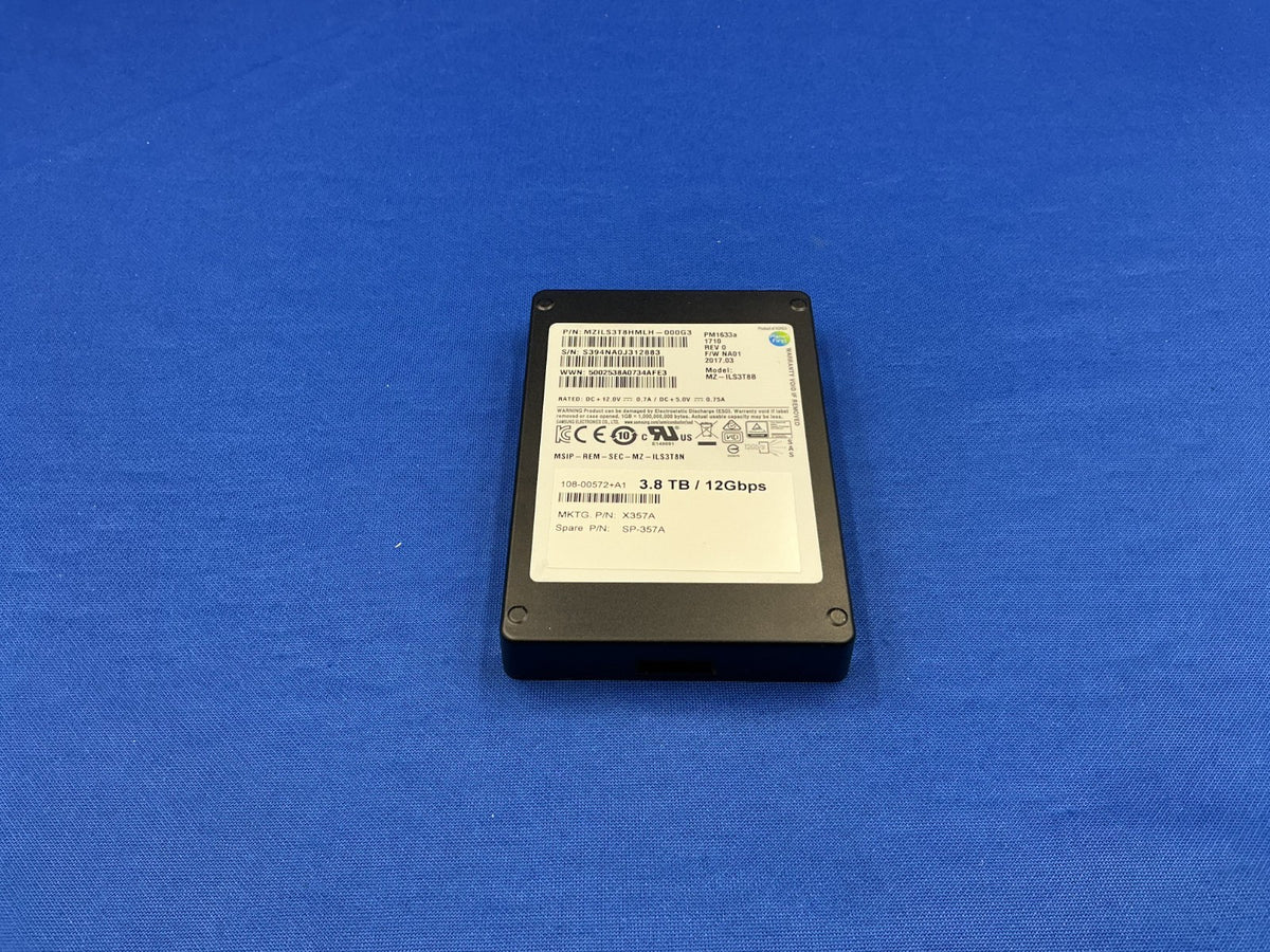 MZ-ILS3T8B SAMSUNG Netapp PM1633a 3.84TB SAS 12Gbps 2.5'' SSD X357A W/O caddy