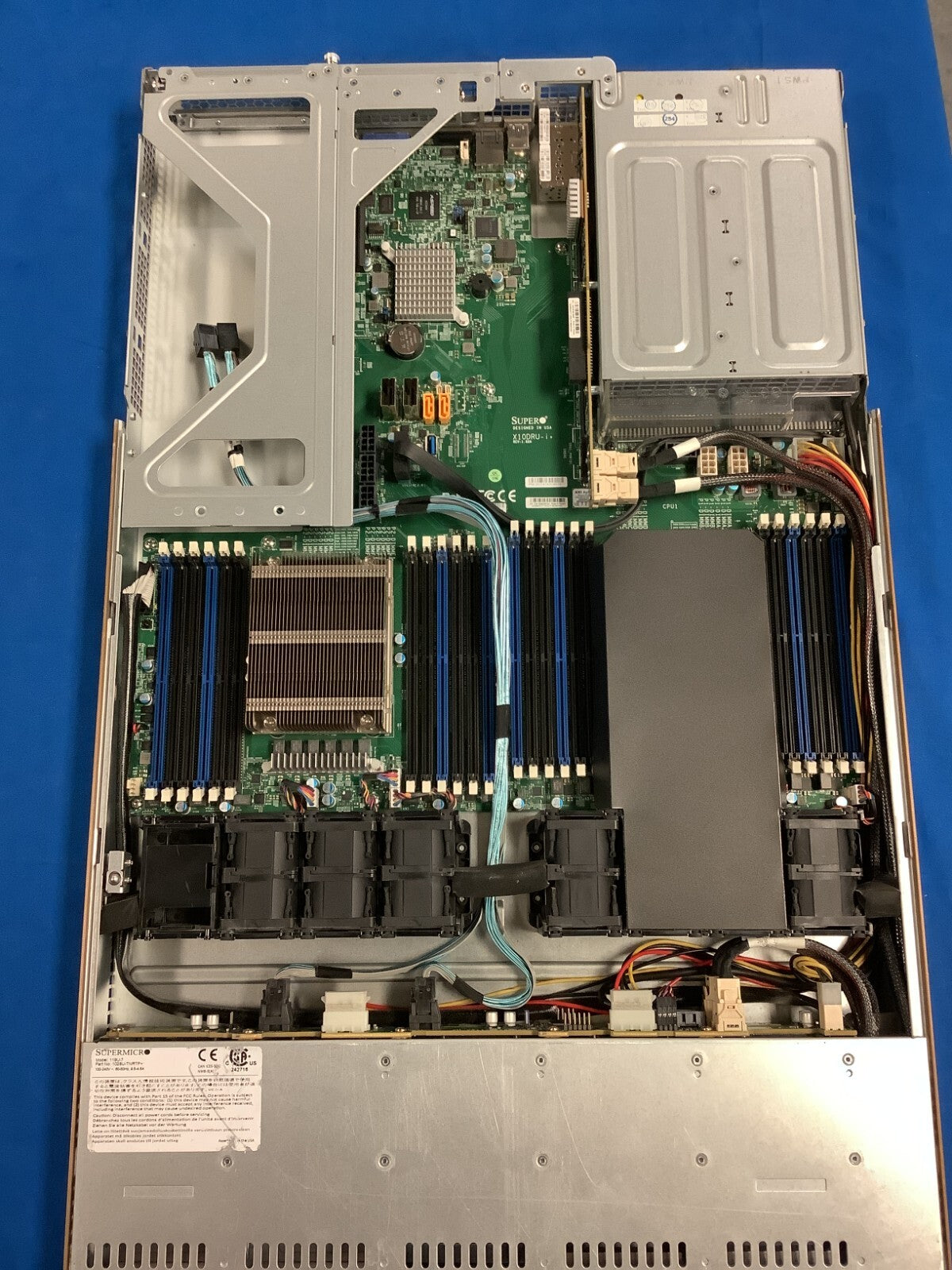Supermicro SYS-1028U-TNRTP+ 750Wx2 PSU  64GB Internal SSD Fans and cables