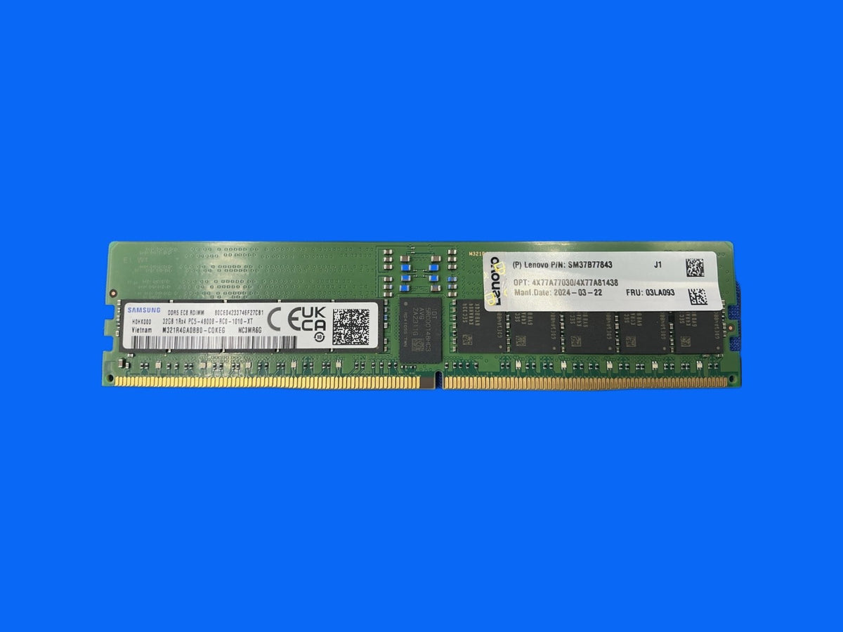 Lenovo 03LA093 32GB DDR5-4800 ECC RDIMM 1Rx4 4X77A77030 4X77A81438