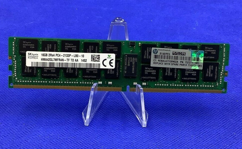 752371-081 HP 16GB (1X16GB) 2RX4 PC4-2133P-L MEMORY 726720-B21 774173-001