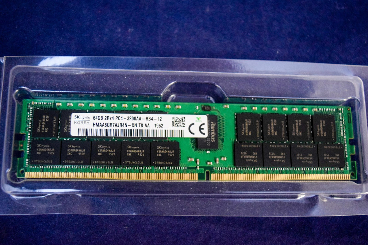 New HMAA8GR7AJR4N-XN HYNIX 64GB (1X64GB) 2RX4 PC4-3200AA DDR4-3200MHz ECC  RDIMM