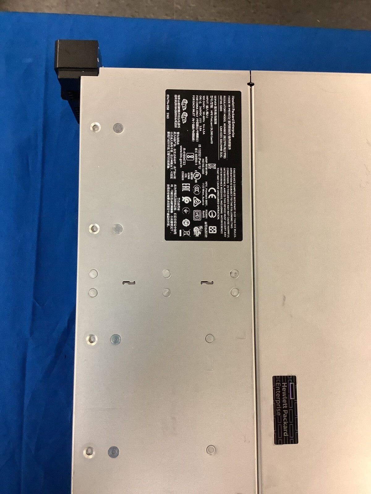 HP 868704-B21 ProLiant DL380 G10 24SFF Server Chassis 800W PSU MB#P11782-001